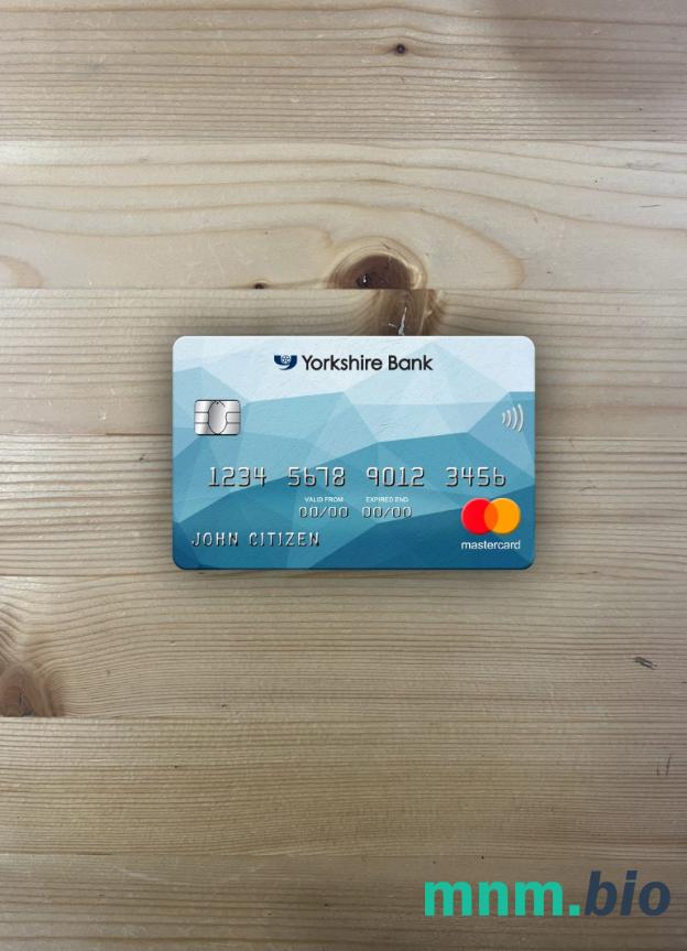 United Kingdom Yorkshire bank wygląd zdjęcia mastercard skan PSD + zdjęcie
